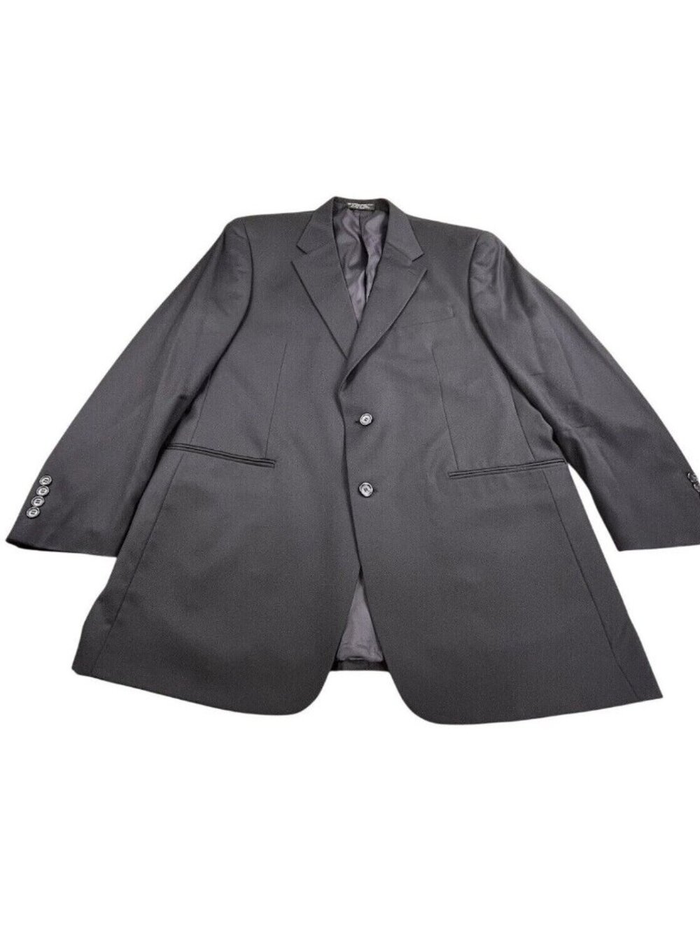 Vintage Tailors Row Luxe Mens 46 Black Cashmere Worsted Blazer Jacket Classic